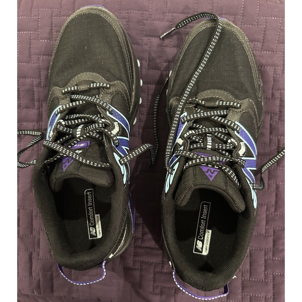 New Balance 410 Womens Black with Aqua and Purple Walking Shoes Size 10